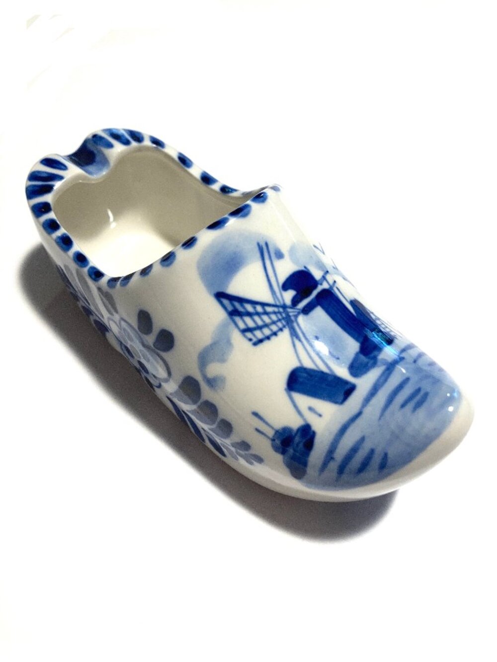 Vintage Delft Blue Holland hand-painted Clog Ashtray